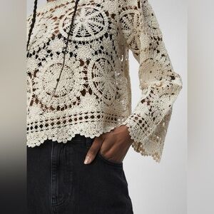 .Object OBJPETRA Cotton Crochet Top White Small NWT SOLD OUT